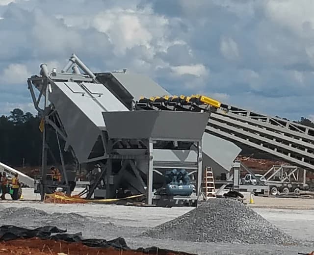 RexCon Mobile 12 SE-TM transit mix plant on a job site