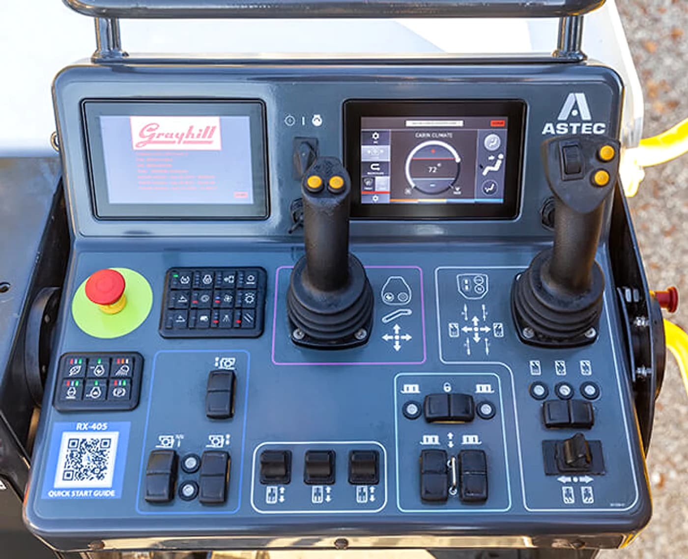 Roadtec RX-405 cold planer operator controls