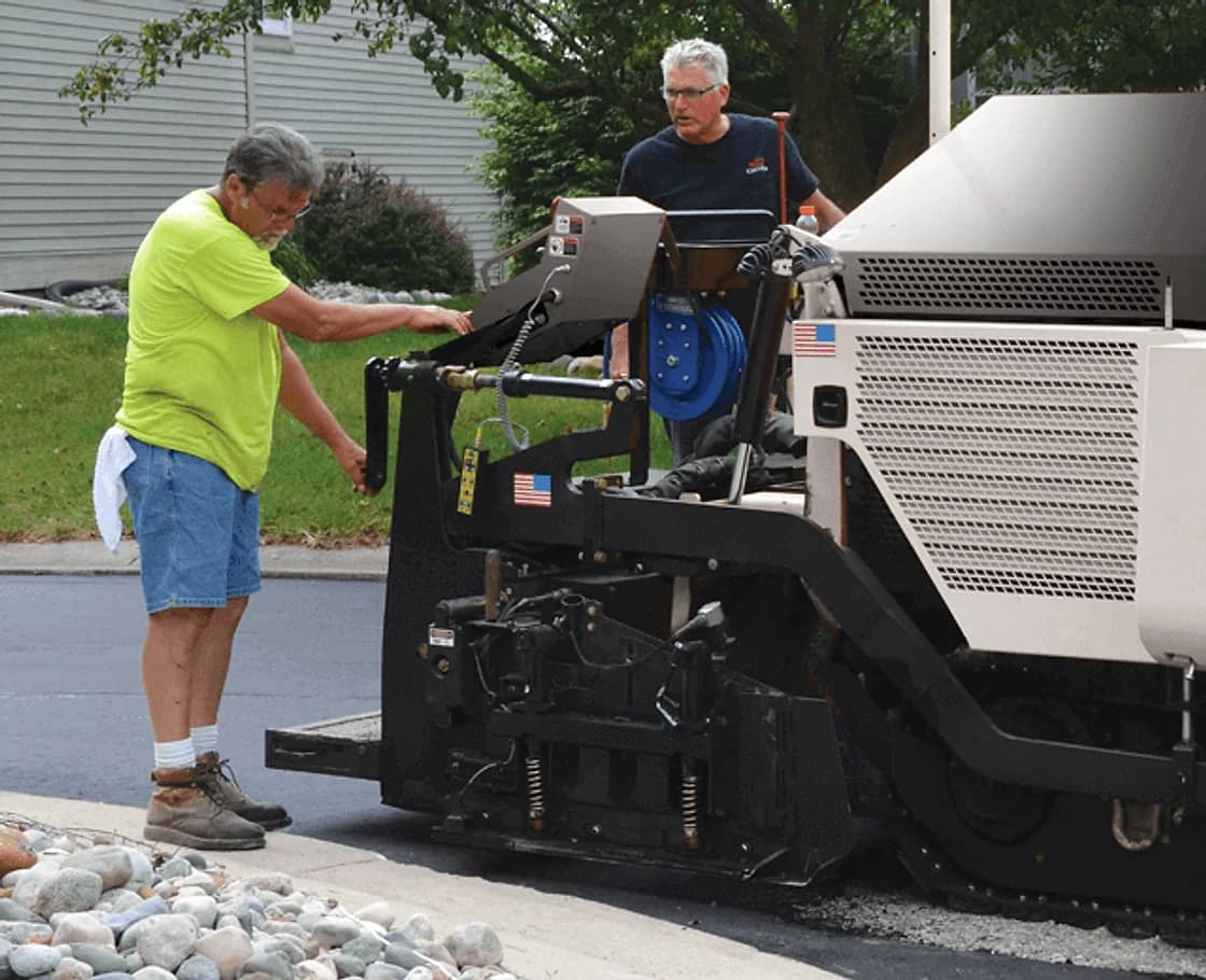 Carlson CP100 II Commercial Class Asphalt Paver operator comfort view OEM photo