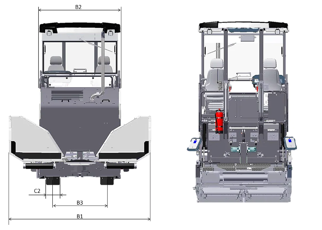 Dynapac F1800C Tracked Paver front and side profile OEM photo