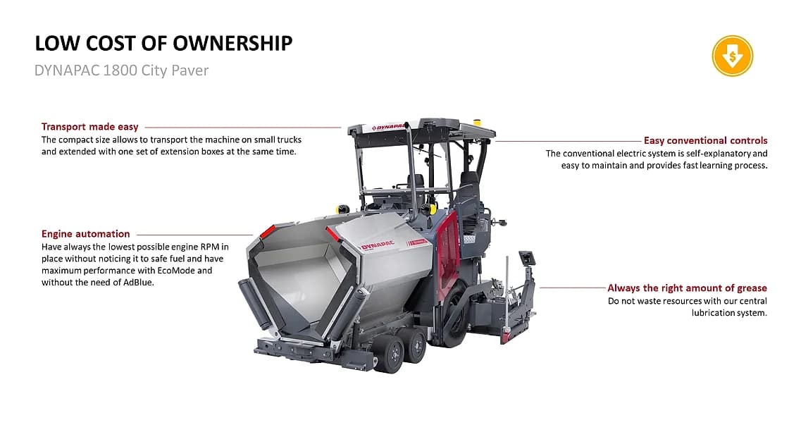 Dynapac F1800W Wheeled Paver service access detail OEM photo