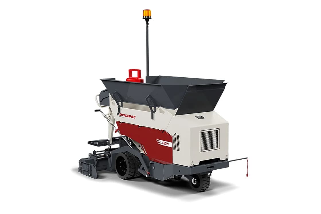 Dynapac F80W Compact Wheeled Paver front and side profile OEM photo