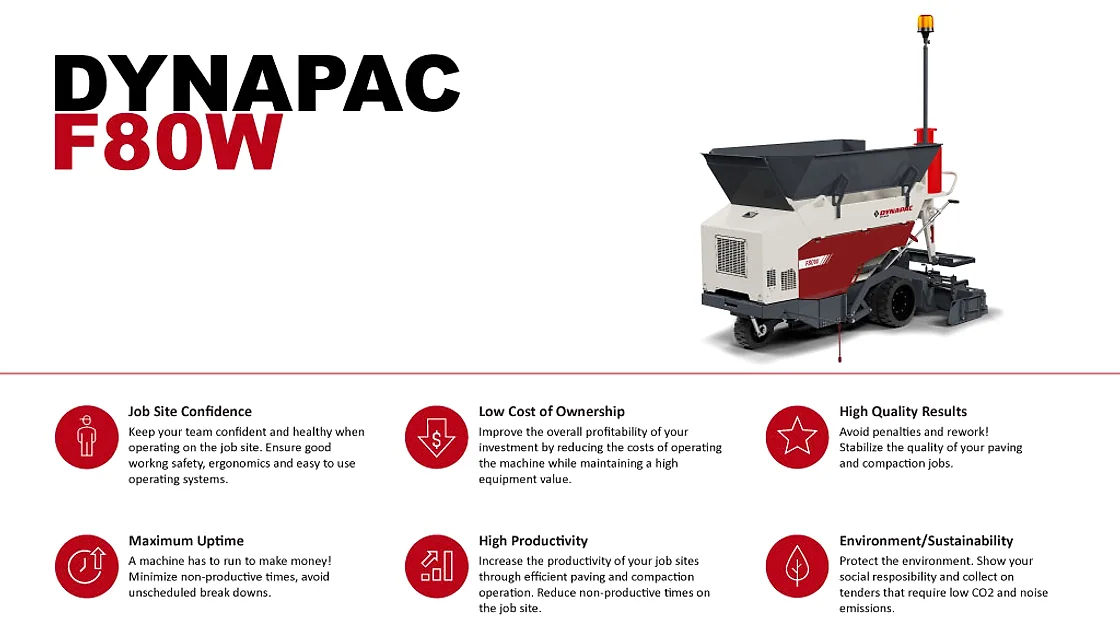 Dynapac F80W Compact Wheeled Paver service access detail OEM photo