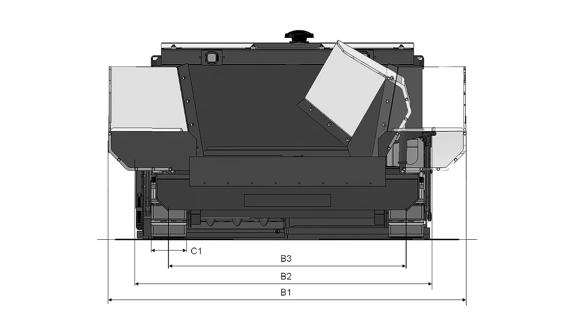 Dynapac FC1300C II Compact Paver front and side profile OEM photo