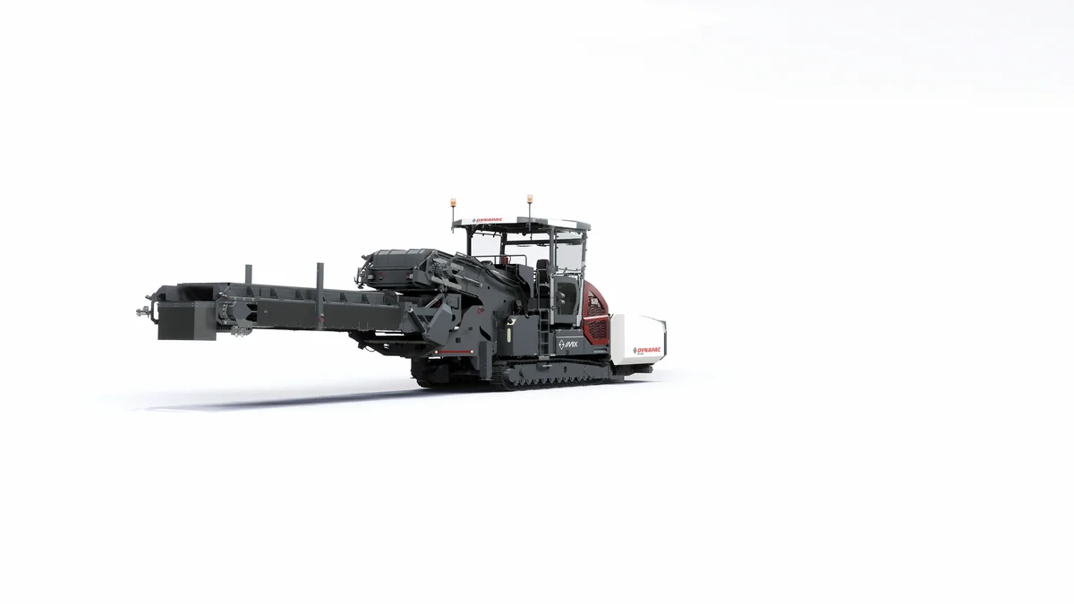 Dynapac MF2500CS IMIX with SW6500 swing conveyor view OEM photo