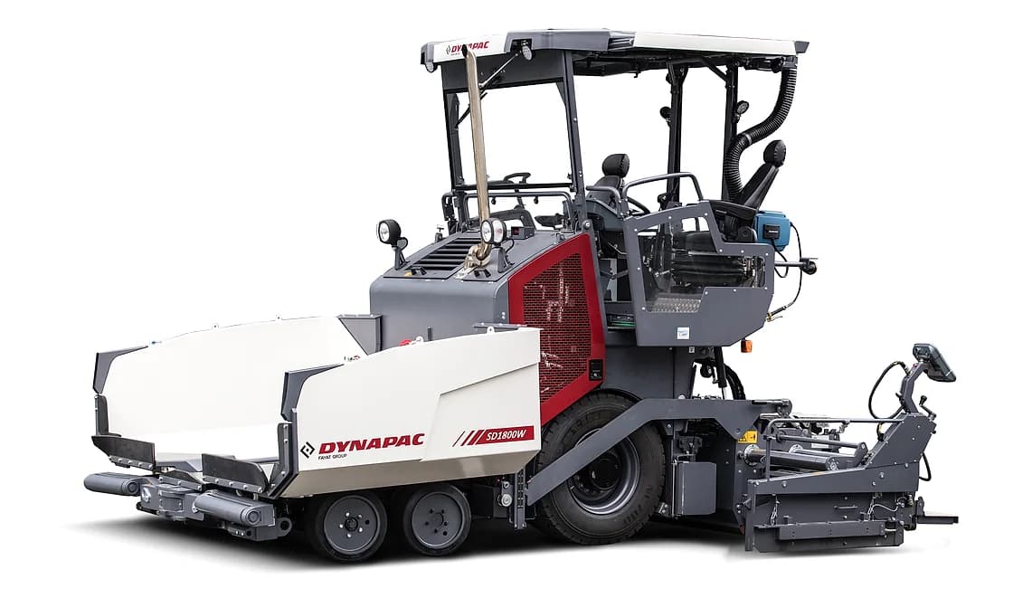 Dynapac SD1800W Wheeled Paver front and side profile OEM photo