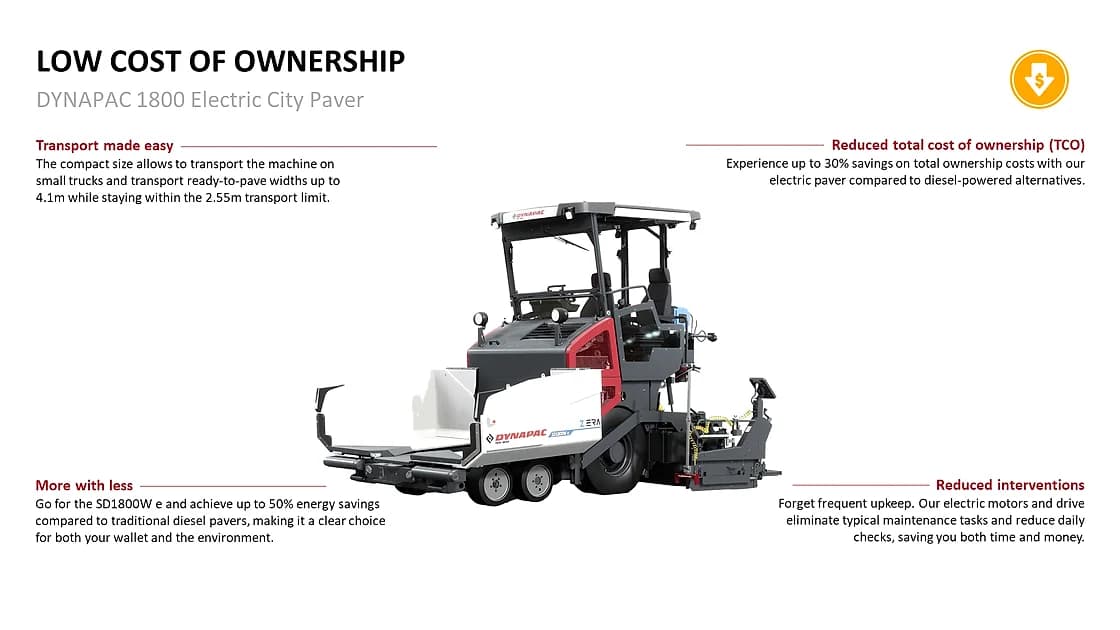 Dynapac SD1800W e Electric Wheeled Paver feed and hopper area OEM photo
