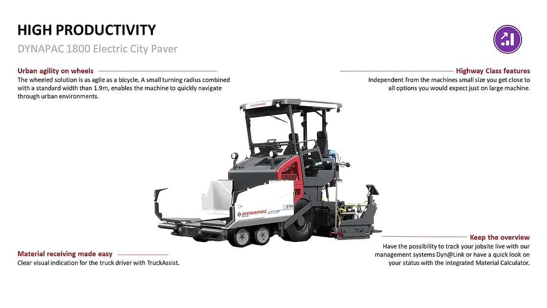 Dynapac SD1800W e Electric Wheeled Paver service access detail OEM photo