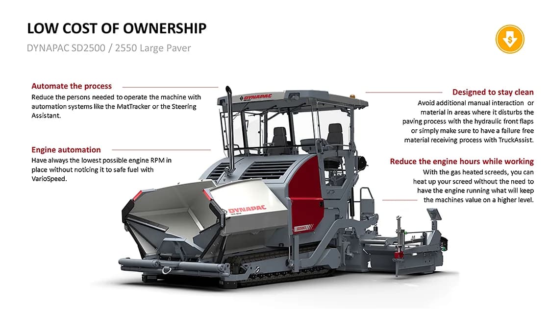 Dynapac SD2500CS Tracked Paver service access detail OEM photo