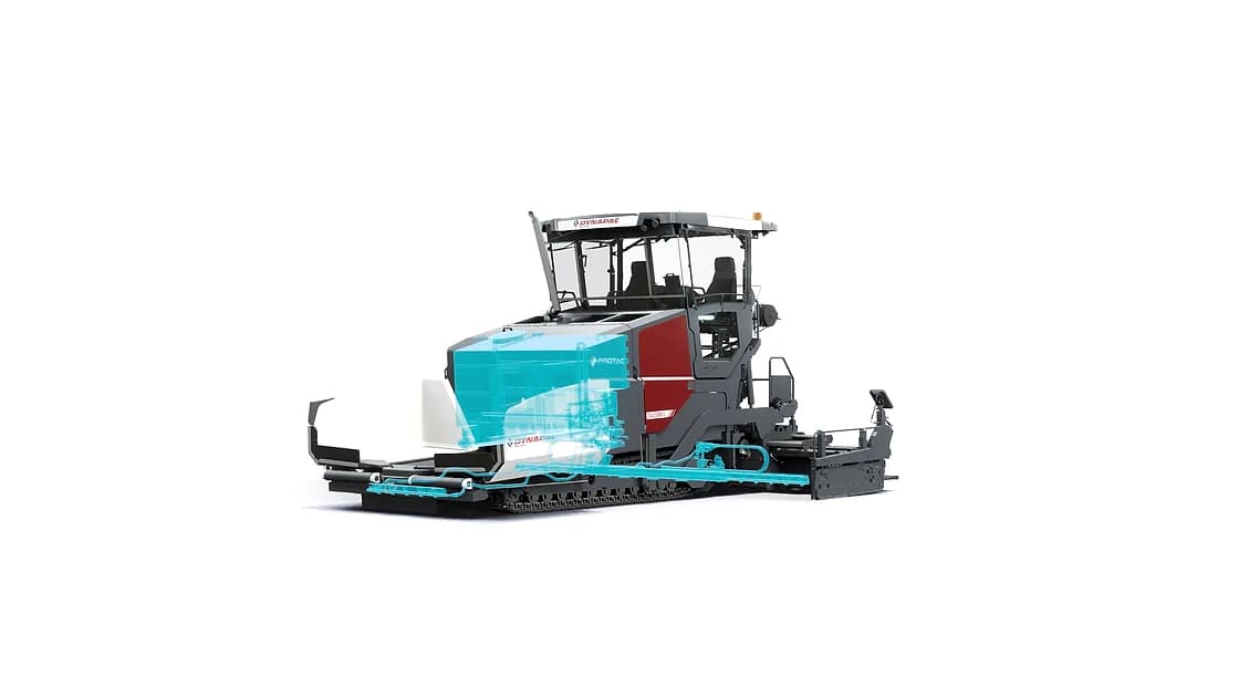 Dynapac SD2500CS PROTAC Spray Paver jobsite working view OEM photo