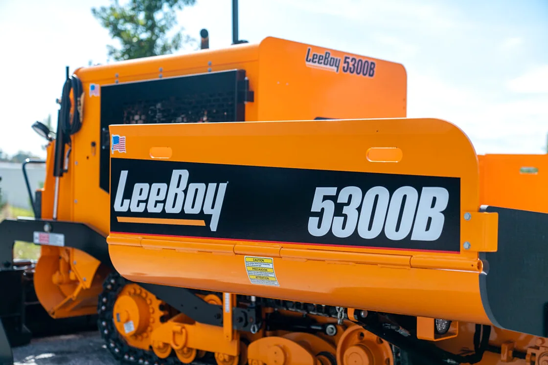 LeeBoy 5300B Asphalt Paver jobsite working view OEM photo