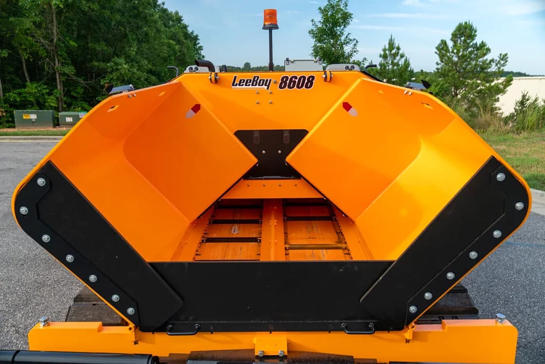 LeeBoy 8608 Asphalt Paver paving system view OEM photo
