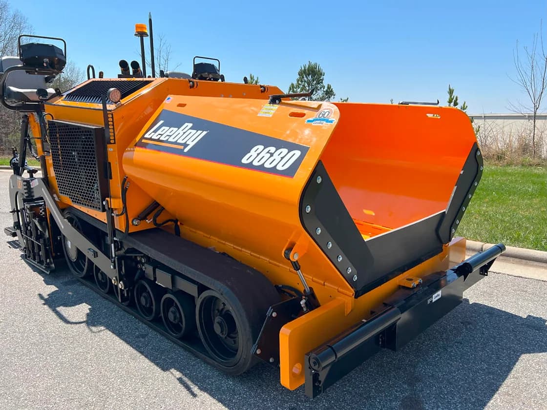 LeeBoy 8680 Asphalt Paver feed and hopper area OEM photo