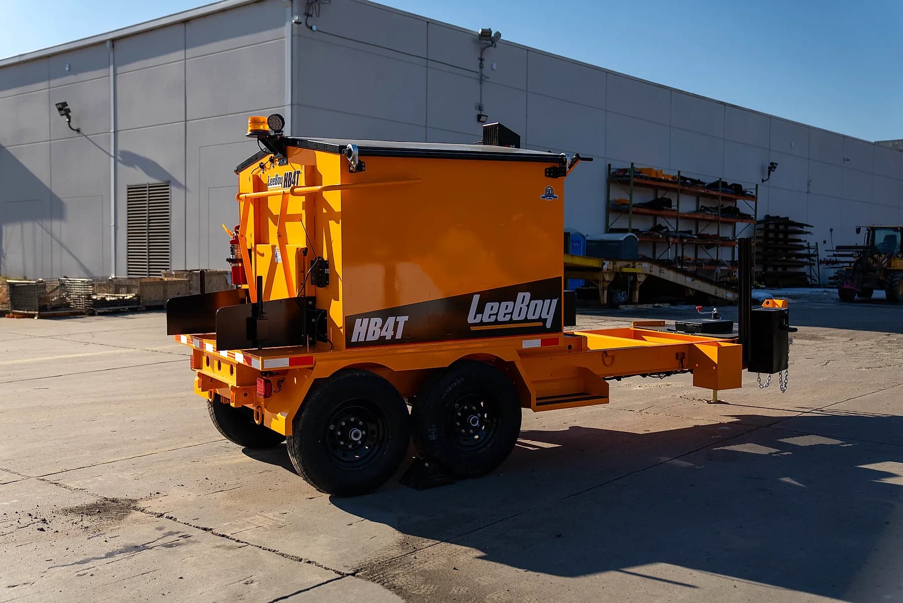 LeeBoy HB4T dump hopper and trailer detail