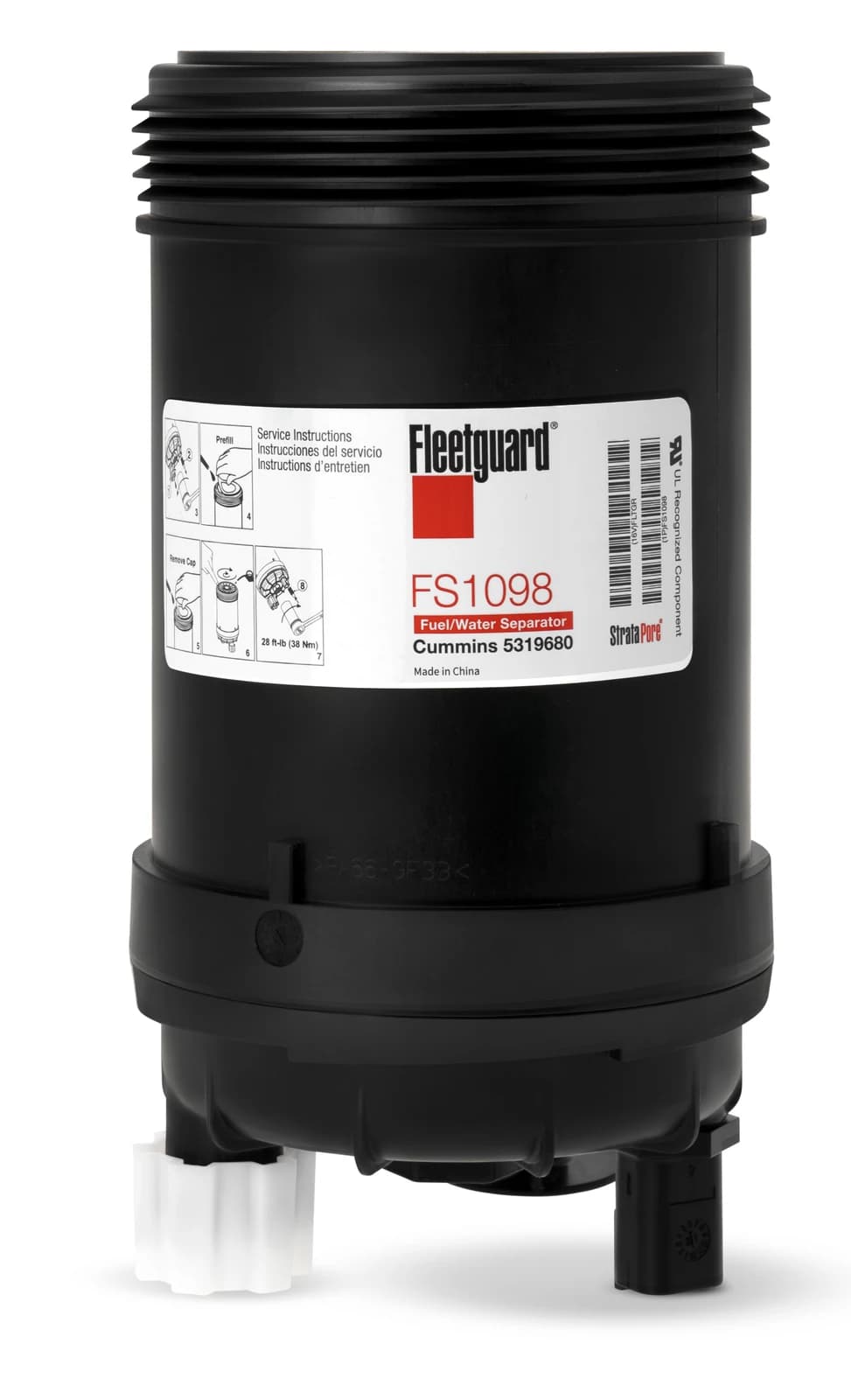 Roadtec 251725-03-C1 fuel and water separator filter