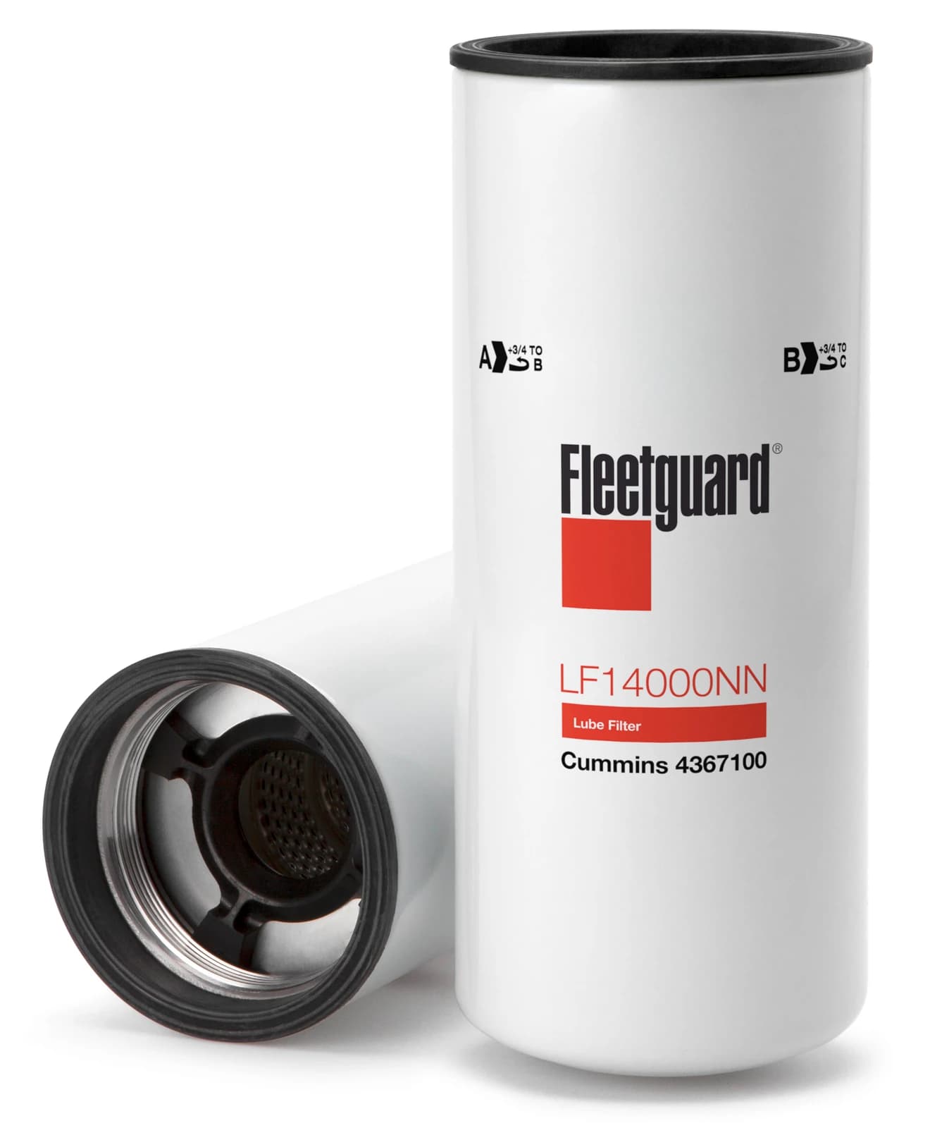 Roadtec 236478-01-C1 engine oil filter with Fleetguard LF14000NN reference