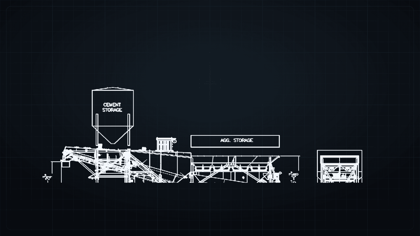 Astec drawing for the CON-E-CO LO-PRO 327 concrete batch plant