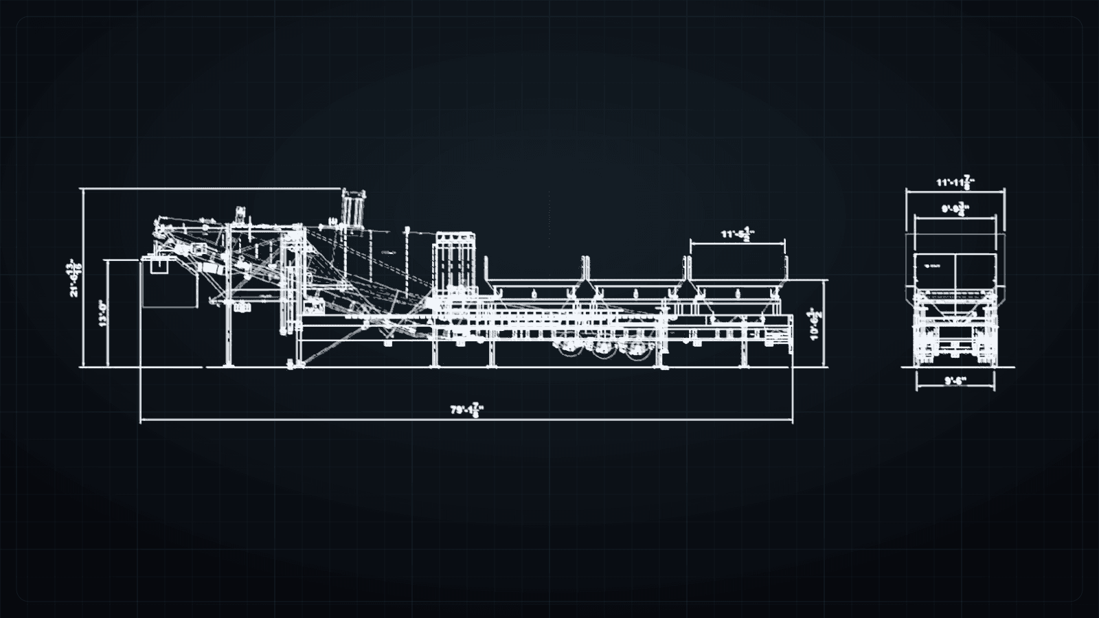 Astec drawing for the CON-E-CO LO-PRO 327D SE Decumulative concrete batch plant